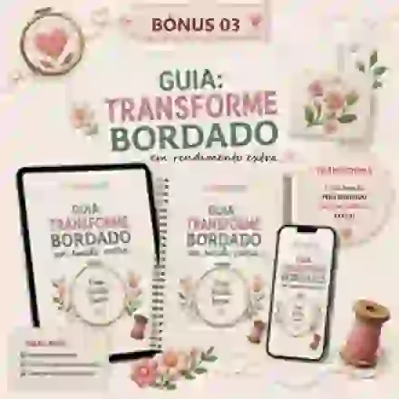 Mockup do Guia: Transforme o Bordado em Rendimento Extra, do borda&cria